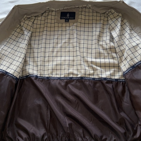 London Fog Lightweight Zip Up Jacket Plaid Lining Timeless Preppy Classic XXL - Picture 8 of 12